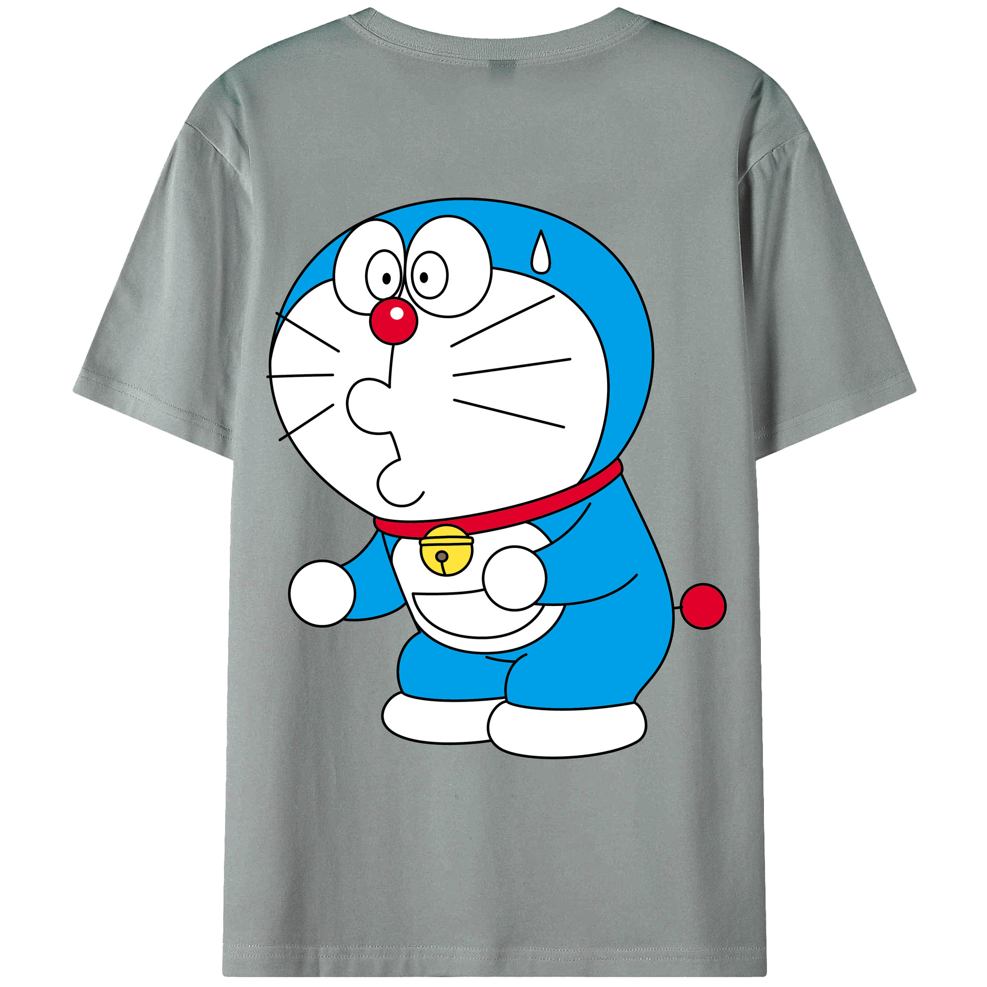 （画像用） ドラえもん Doraemon 綿100％ メンズ半袖Tシャツ（バックプリント） 通気性